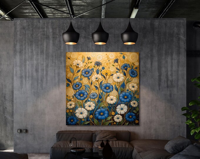 Gustav Klimt Flower Garden Canvas Print: Museum Quality Wall Art, Ready To Hang
