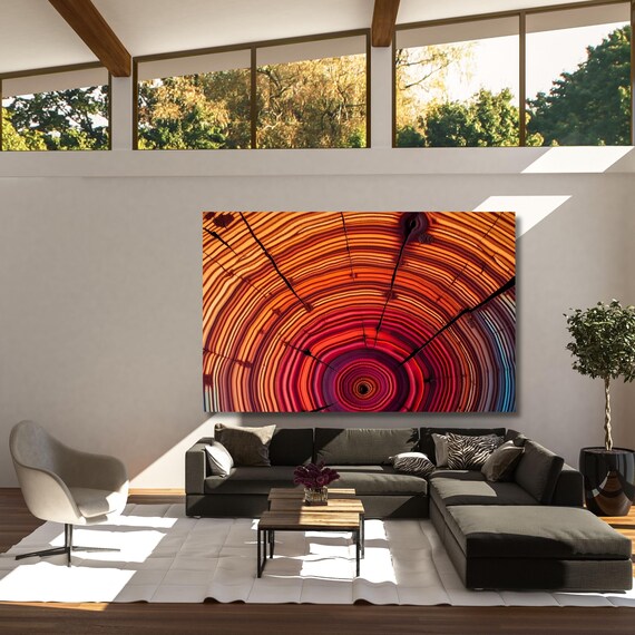 Tree Rings Canvas Wall Art Elegant Natural Wall Art Great Design Solution for Echo Tree Ring Print stump,Tree ring Wood Canvas art Texture