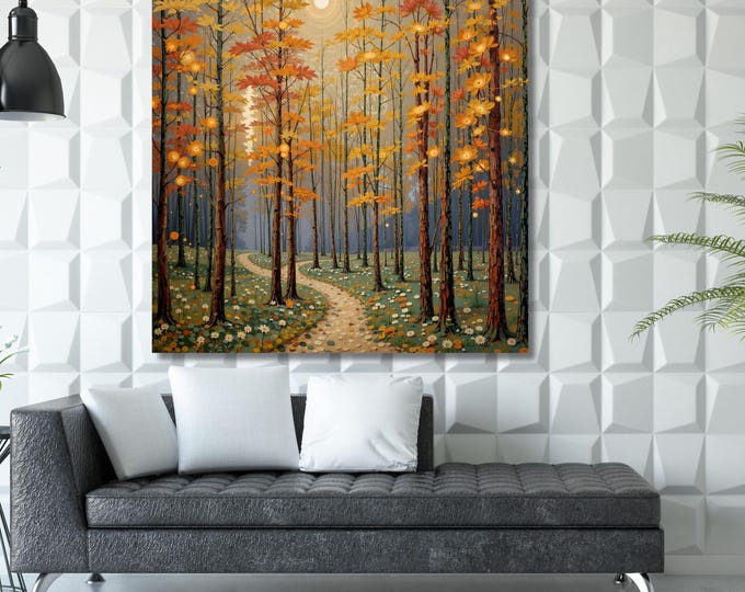 Celtic Tree of Life Canvas Art, Klimt Style Mandala Print, Yggdrasil Wall Decor