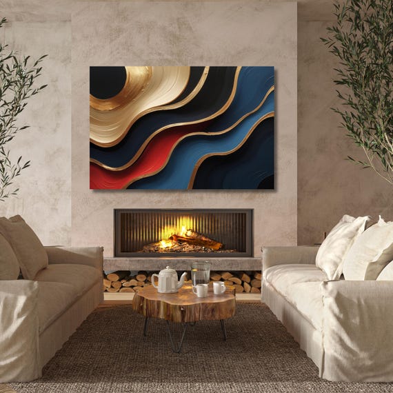 Abstract Canvas wall art, Luxury Art, Abstract Decor, Oversize Canvas, Contemporary Art Marble Canvas Black Gold Marble Decor Wall art gift