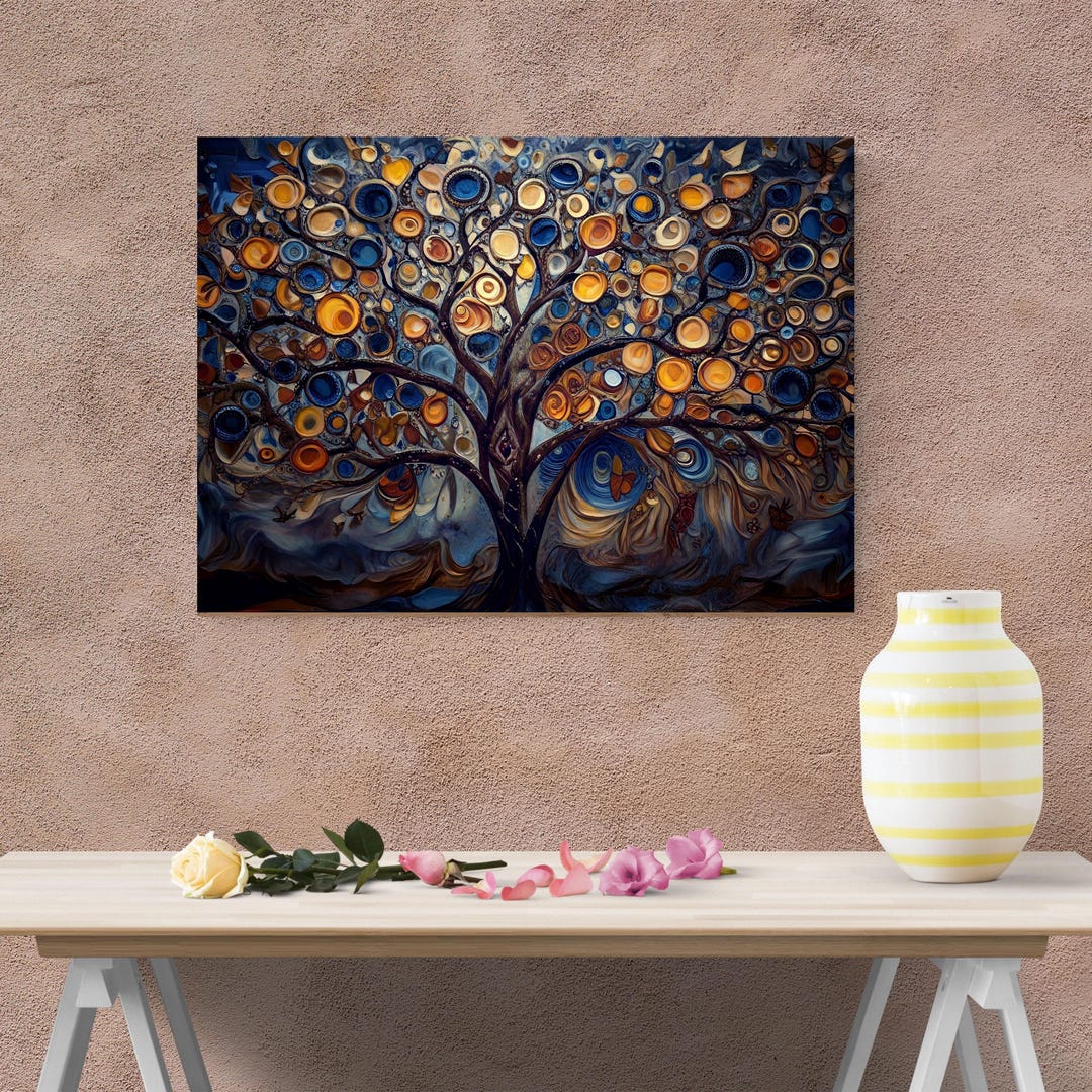 Tree of Life Gustav Klimt Canvas Wall Art,tree of Life Framed Wall Art ...