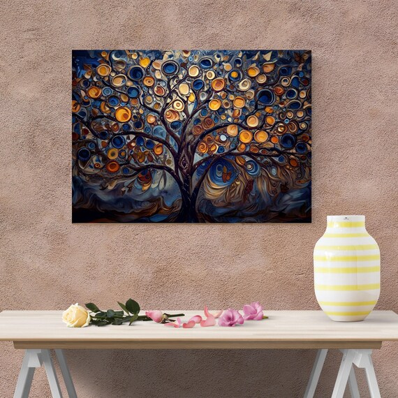 Tree of life Gustav Klimt Canvas Wall Art,Tree of life Framed Wall Art,Tree of life Poster, Extra Large Wall Art Tree of life Ready to Hang
