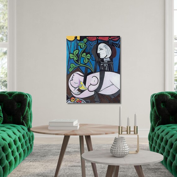 Pablo Picasso Nude Green Leaves and Bust Canvas Print, Famous 1932 Picasso Print, Modern Cubist Wall Art, Marie-Therese Walter Portrait