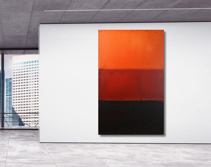 Rothko Inspired Abstract Landscape Canvas Art Print, Museum Exhibition Style Wall Decor