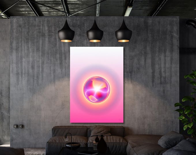 Aura Wall Art Canvas - Colorful Spiritual Gradient Print