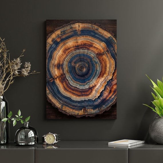Tree Rings Canvas Wall Art Elegant Natural Wall Art Great Design Solution for Echo Tree Ring Print stump,Tree ring Wood Canvas art Texture