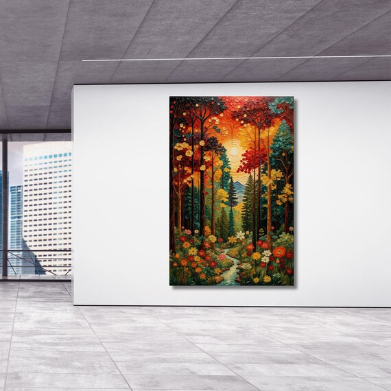 Gustav Klimt Canvas Wall Art Klimt Print, Klimt Canvas Poster, Gustav Klimt Poster, Klimt Exhibition Painting, Flower Garden Flower Market