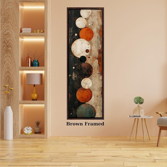 Long Narrow Canvas Wall Art Vertical Nature Print Tall Wall Decor for Hallway,Entryway Small Space Styling Print