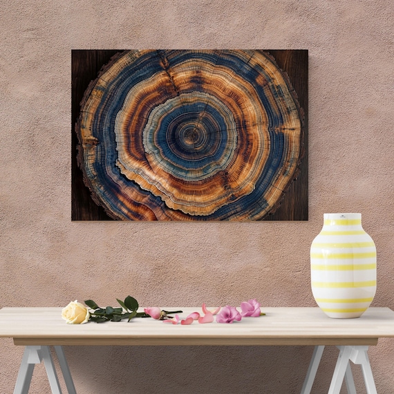 Tree Rings Canvas Wall Art Elegant Natural Wall Art Great Design Solution for Echo Tree Ring Print stump,Tree ring Wood Canvas art Texture