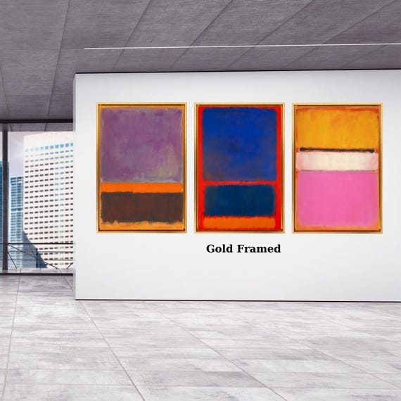 Set of 3 Rothko Abstract Art,Minimalism Painting,Rothko Canvas, Rothko Poster, Rothko Painting, Rothko Bundle,Rothko Expensive, White Center