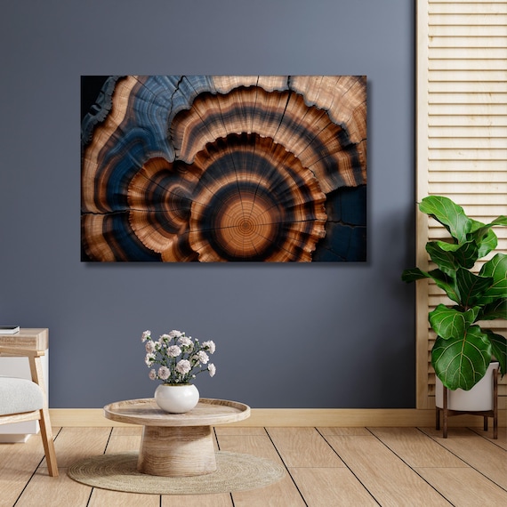 Tree Rings Canvas Wall Art Elegant Natural Wall Art Great Design Solution for Echo Tree Ring Print stump,Tree ring Wood Canvas art Texture