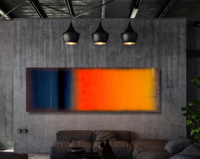 Panoramic Rothko Style Canvas Art Print: Large Wall Decor