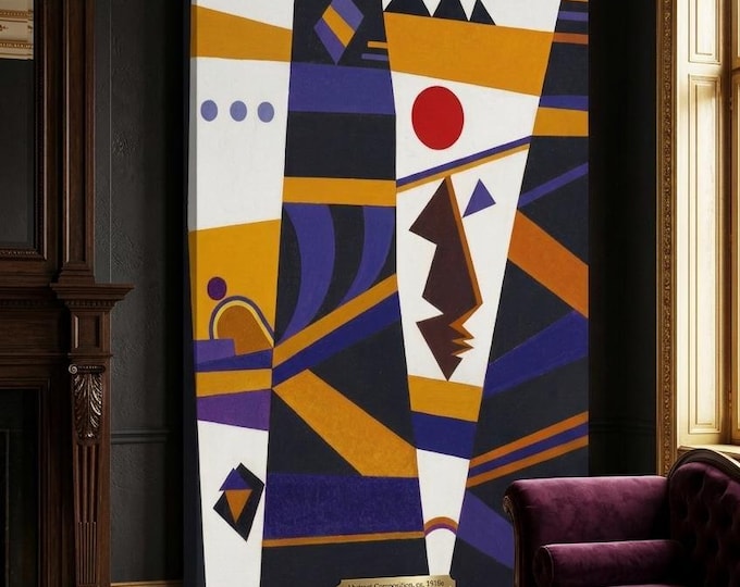 Wassily Kandinsky Abstract Canvas Wall Art, Geometric Bauhaus Print, Mid Century Modern Decor, Colorful Abstract Composition, Gallery Canvas