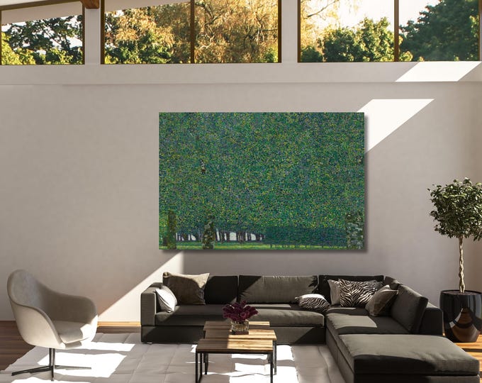 Gustav Klimt The Park 1910 Canvas Wall Art,Framed Green Landscape Print,Vintage Minimalist Art,Classic Nature Wall Decor for Home Klimt Gift