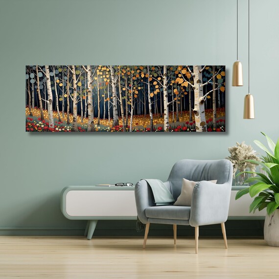 Klimt Birch Tree Canvas Print: Yggdrasil Celtic Art