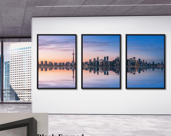 Toronto City Skyline Canvas Wall Art Set – Modern Scenery Picture Print Home Decor