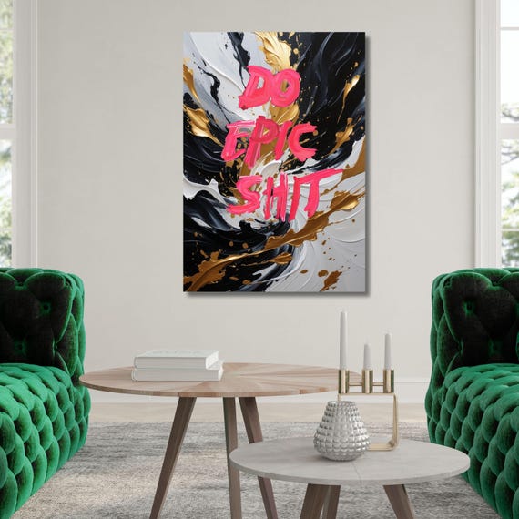 Do Epic Shit Neutral Canvas Wall Art Japandi Abstract Art  Mystical Boho Print Terracotta Colours Modern Minimalist Art Ready to Hang gift