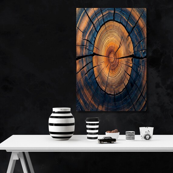 Tree Rings Canvas Wall Art Elegant Natural Wall Art Great Design Solution for Echo Tree Ring Print stump,Tree ring Wood Canvas art Texture