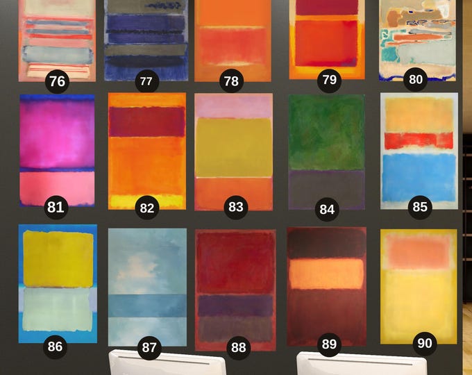 Set of Custom Mark Rothko Canvas Wall Art Pick Your Favorite Numbers