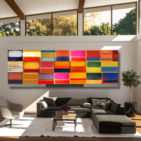 Panoramic Mark Rothko Canvas Art Famous Art,Canvas Large Wall Art,Vintage Art,Rothko Art,Gift Rothko  Wall Art Prints, Rothko Exhibition art