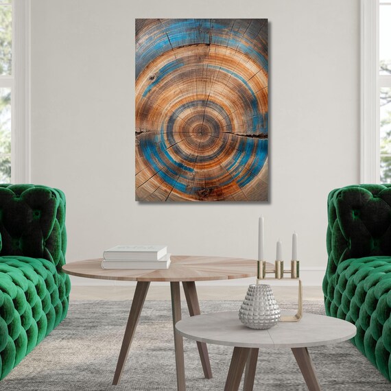 Wood Texture Wall Decor Wood Crack Abstract Natural Canvas Wall Art Great Design Solution Tree Ring Print of stump,Tree ring Canvas art gift