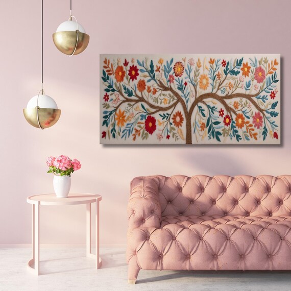Gustav Klimt Tree of Life Canvas Wall Art Klimt Print, Klimt Canvas Poster, Gustav Klimt Poster, Klimt Exhibition Painting, Flower Garden