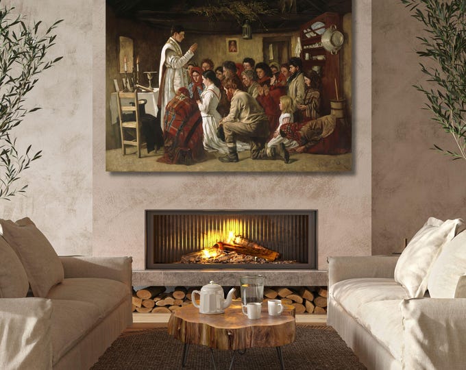 19th Century Realism Canvas Print, Historical Scene Replica, Museum Quality Art (Canvas Poster)
