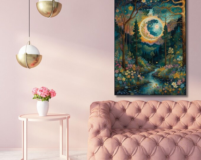 Flower Garden Canvas Art: Gustav Klimt Print (Framed or Rolled)