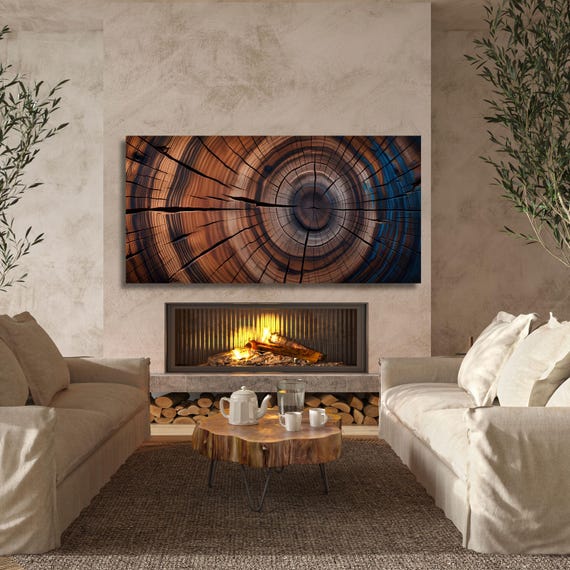 Tree Rings Canvas Wall Art Elegant Natural Wall Art Great Design Solution for Echo Tree Ring Print stump,Tree ring Wood Canvas art Texture