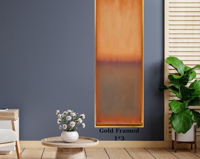 Vertical Abstract Canvas Print, Mark Rothko Style, Modern Wall Decor