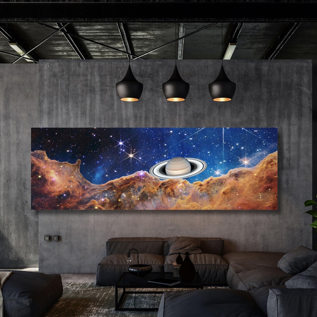 Panoramic James Webb Carina Nebula Canvas Wall Art NASA Images Neptune ...