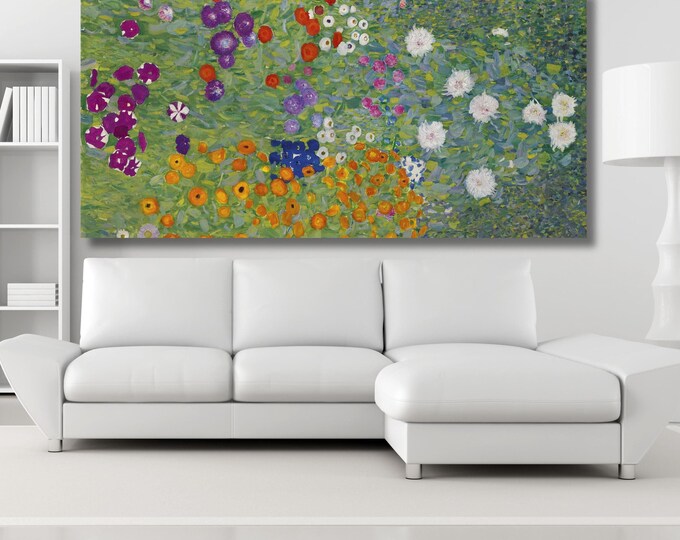Gustav Klimt Canvas Art: Vintage Green Wall Decor