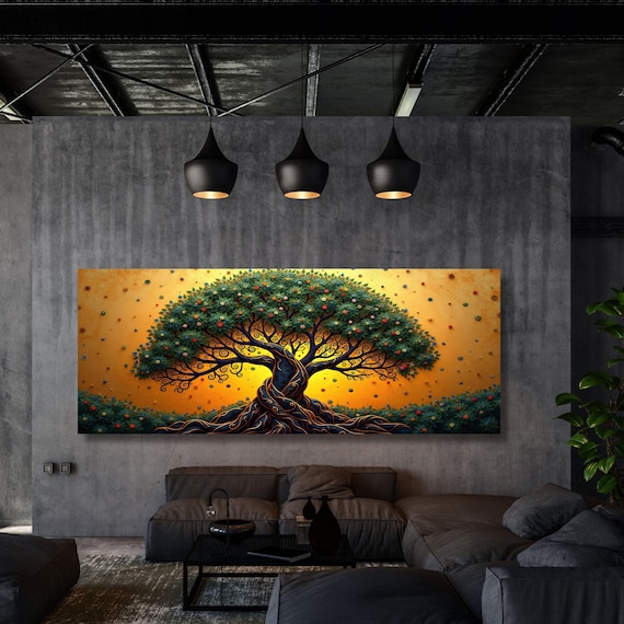Tree of life Gustav Klimt Canvas Wall Art,Tree of life Framed Wall Art,Tree of life Poster, Extra Large Wall Art Tree of life Ready to Hang