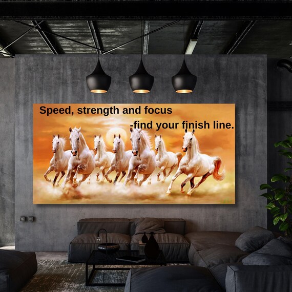motivational quotes Canvas Wall Art Animal Painting Print,Housewarming Gift First Home decor Horse Poster Canvas Ready to Hang Horse poster