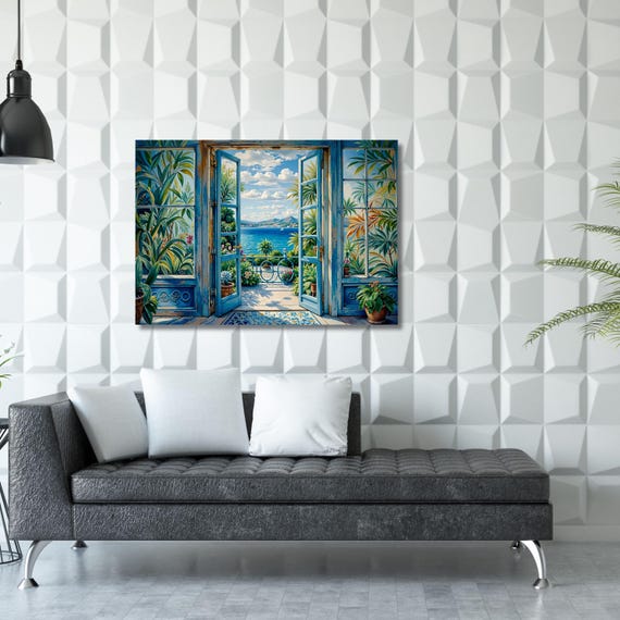 Open Window Henri Matisse Canvas Wall Art Henri Matisse Style Painting Sea Orange Matisse Window Klimt Canvas Oranges decor gift wall art
