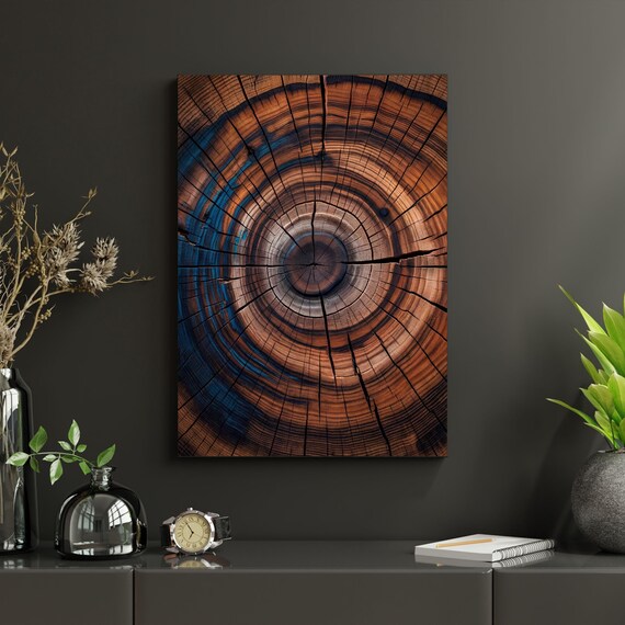 Tree Rings Canvas Wall Art Elegant Natural Wall Art Great Design Solution for Echo Tree Ring Print stump,Tree ring Wood Canvas art Texture