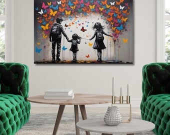 Banksy Street Art Canvas - Vibrant Graffiti Wall Decor