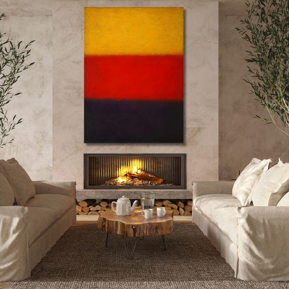 Rothko Style Center Canvas Wall Art Rothko Poster ,Museum Quality Abstract Mark Rothko Poster,Rothko Wall Art, Modern Exhibition Art ,Gift