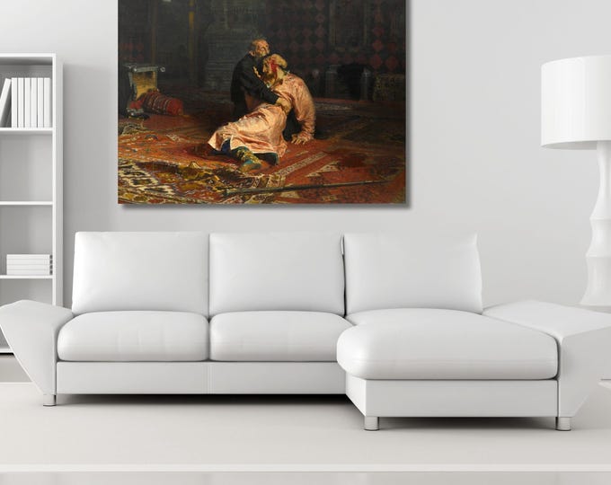 Ilya Repin, Ivan the Terrible and His Son, Canvas Wall Art