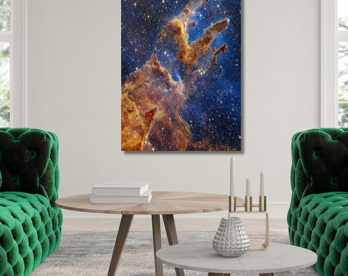 Pillars of Creation Canvas Art, Carina Nebula Space Print