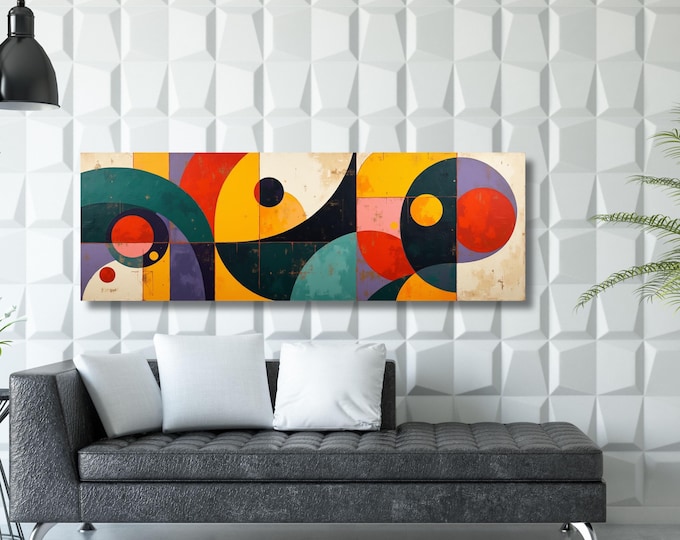 Wassily Kandinsky style Canvas Wall Art,A Gallery Exhibition ART Kandinsky Canvas Print Home Decor Kandinsky Canvas Art Ready to Hang Canvas