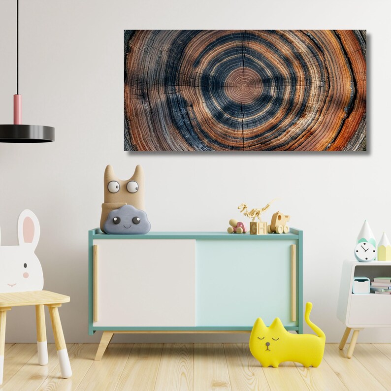 Natural Tree Rings Canvas Wall Art Elegant Natural Wall Art Great ...