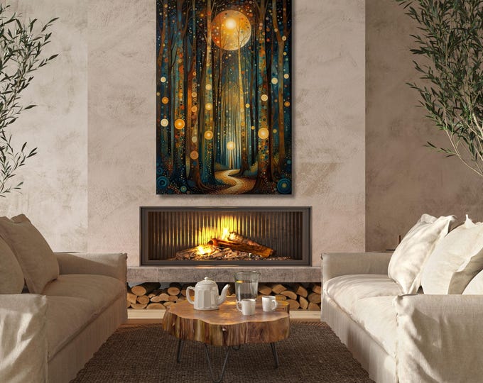 Flower Garden Canvas Print: Gustav Klimt Painting - Art Nouveau Style