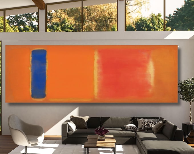 Panoramic Rothko Style Canvas Art Print: Large Wall Decor