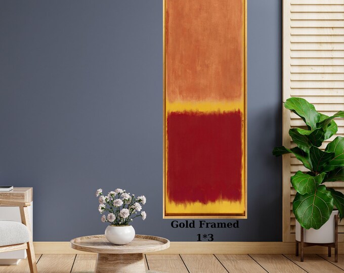 Vertical Nature Canvas Art, Mark Rothko Style Wall Decor, Hallway Entryway Art