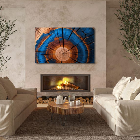 Tree Rings Canvas Wall Art Elegant Natural Wall Art Great Design Solution for Echo Tree Ring Print stump,Tree ring Wood Canvas art Texture