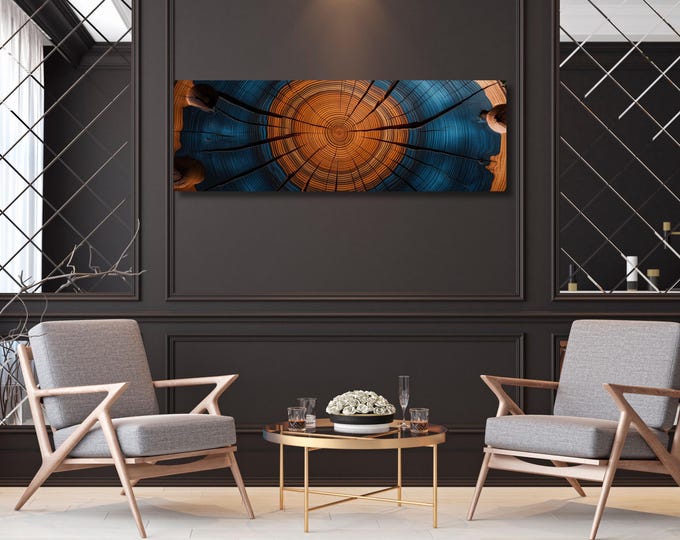 Nature-Inspired Tree Rings Canvas (Panoramic, Cotton Fabric)