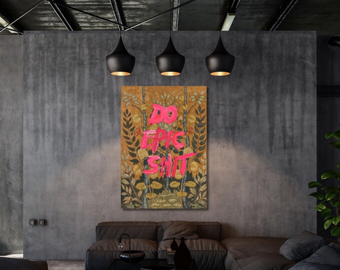 Do Epic Shit Canvas Wall Art Klimt Print, Klimt Canvas Poster, Gustav Klimt Poster, Klimt Exhibition Painting, Flower Garden Flower Market