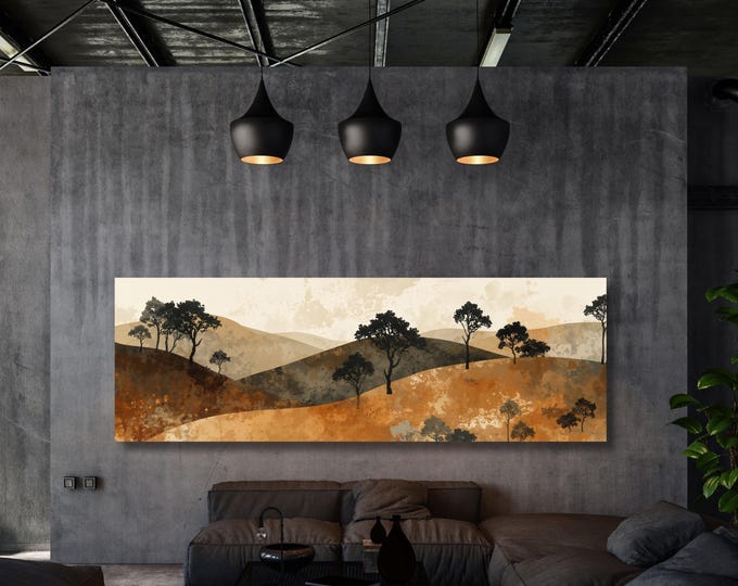 landscape Canvas Wall Art, Landscape Painting Print, Fantasy Nature Wall Decor, Vintage Disney Style Artwork, Modern Home Decoration art