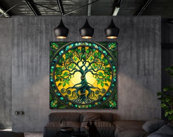 William Morris Tree of Life Canvas Print Vintage Wall Art Arts and Crafts Style Nature Inspired Botanical Decor for Living Room or Bedroom